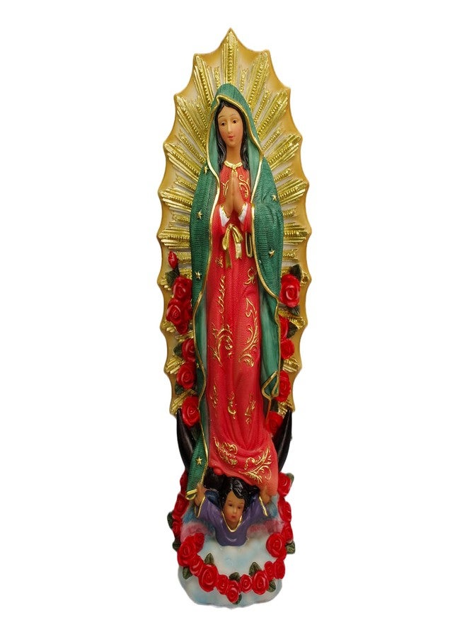 PSYHILAR 10 Inch Virgen de Guadalupe Statues, Our Lady of Guadalupe Virgin Mary Statue, Large Virgencita Maria Estatua Resin Figurine - Image 1